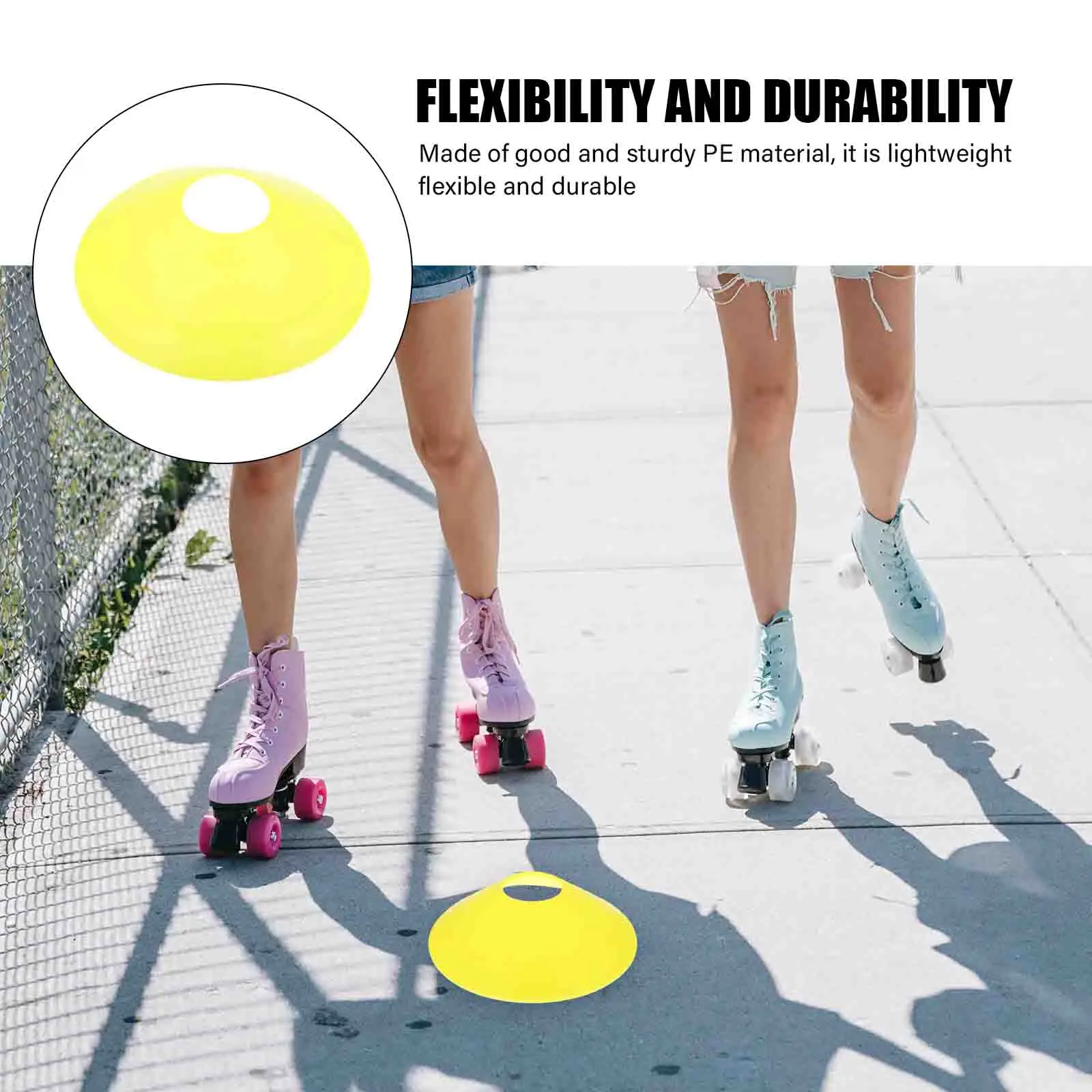 

12 Pcs Football Cones Lightweight PE Material Soccer Training Disc Multi function Agility Professional Sports Equipment Outdoor