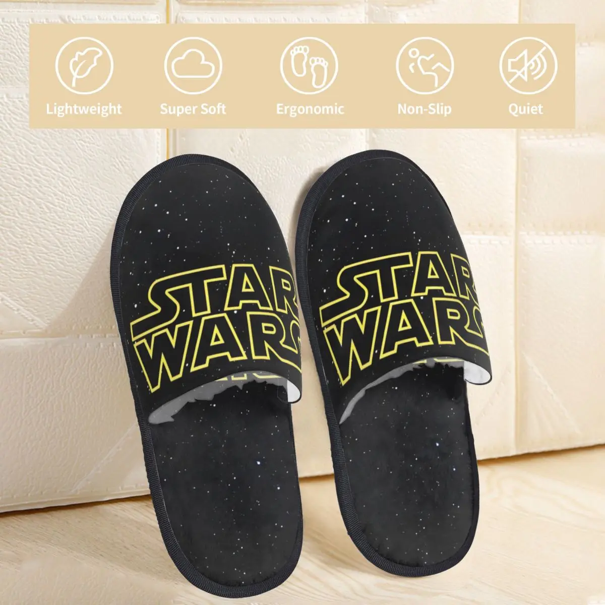 Star Wars Indoor Slippers with Memory Foam Slipper Gift for Women Men House Shoes with Anti-Skid Sole