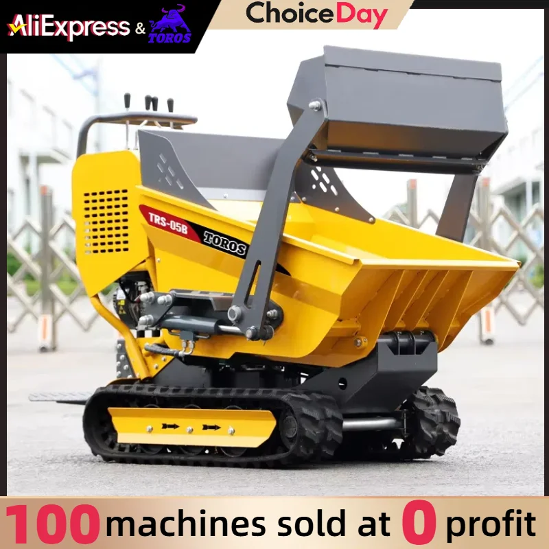 

Factory Price Crawler Dumper 500kg Manual Tracked Dumper Agricultural Self Loading Hydraulic MINI Dump Truck customization Sale