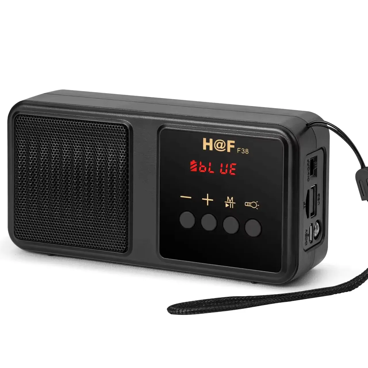 

Cyboris HF-F38 Affordable Portable Wireless Speaker With FM Radio, USB/TF/FM/BT/TWS/LED Flashlight, Music Outdoor Camping Hiking