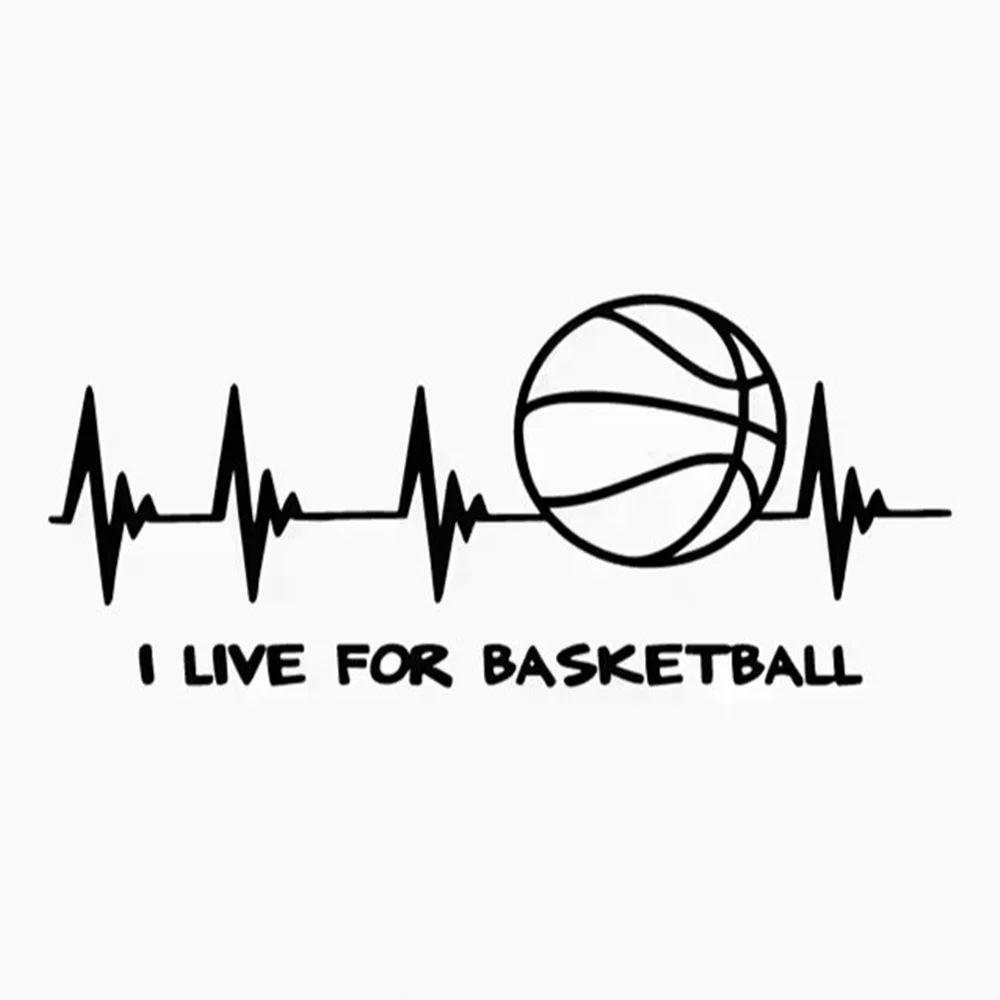 

Basketball Fan Vinyl Car Stickers Waterproof Decals for SUV Truck Window Bumper Sports Theme Auto Decor Accessories
