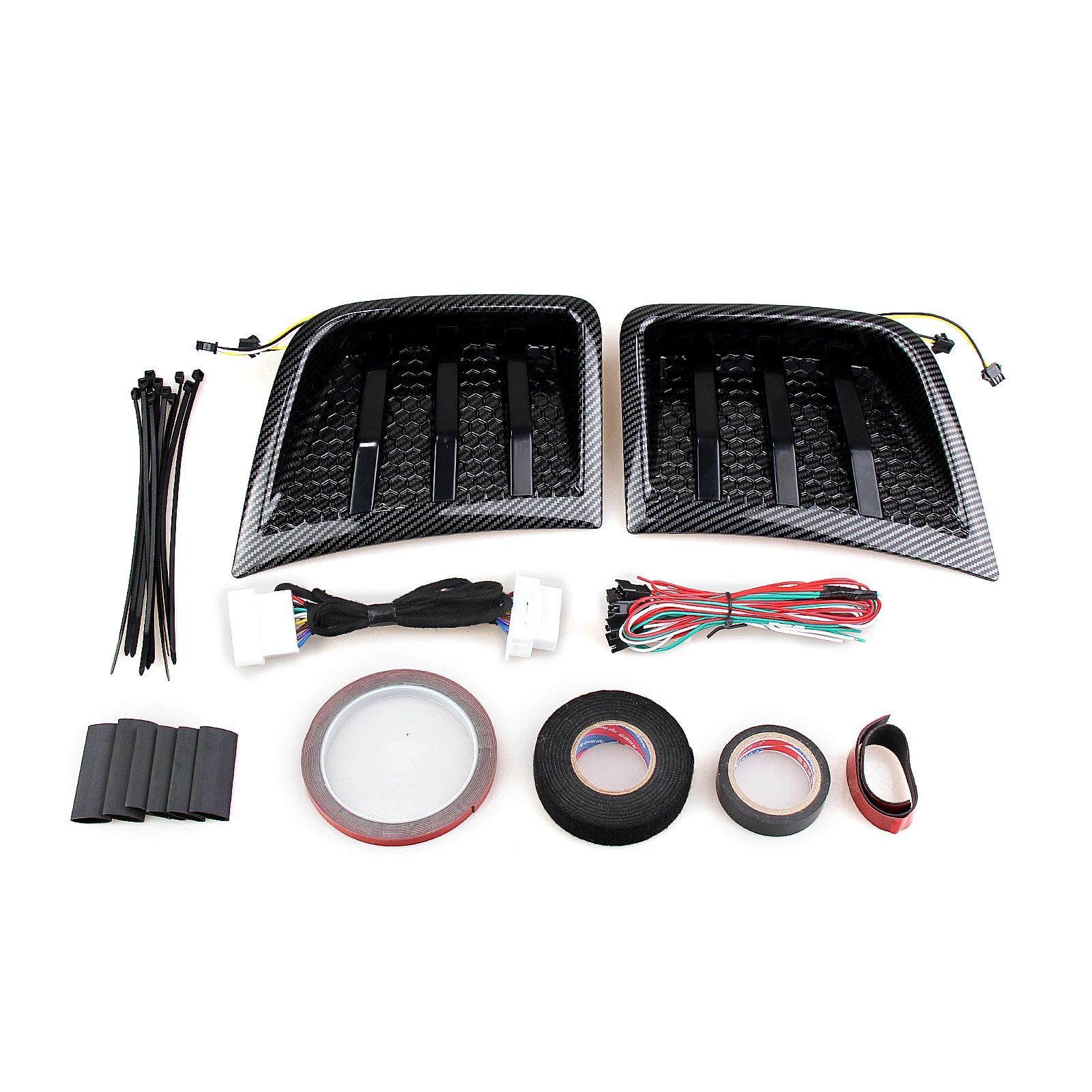 Voor Subaru STI WRX GRB Wagon 10th Impreza 2008-2014 Voorbumper Side Fender Air Vent Intake Frame cover Met LED Licht Lamp