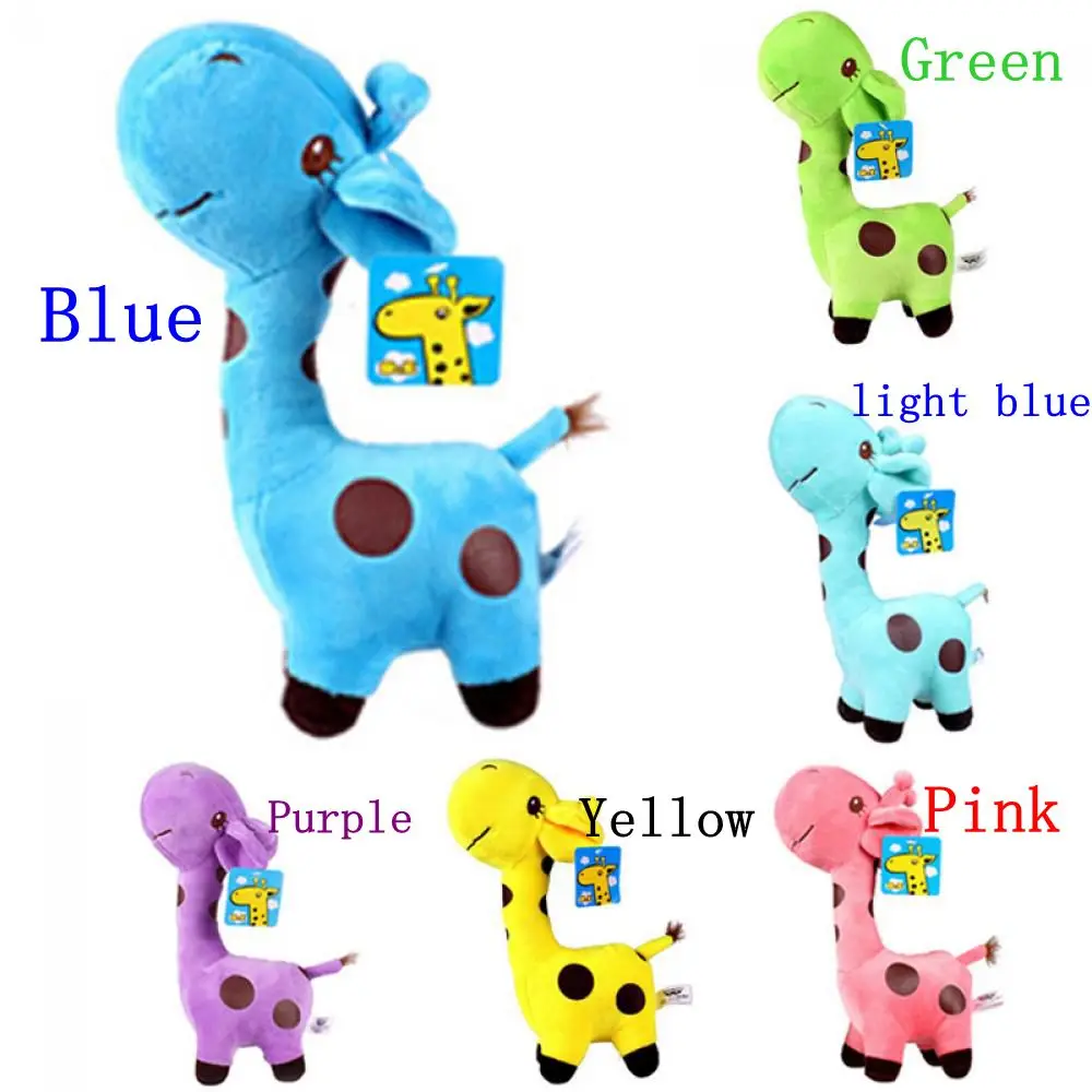 Presente bonito casamento aniversário bebê brinquedo de pelúcia animal veado boneca 18cm girafa de pelúcia