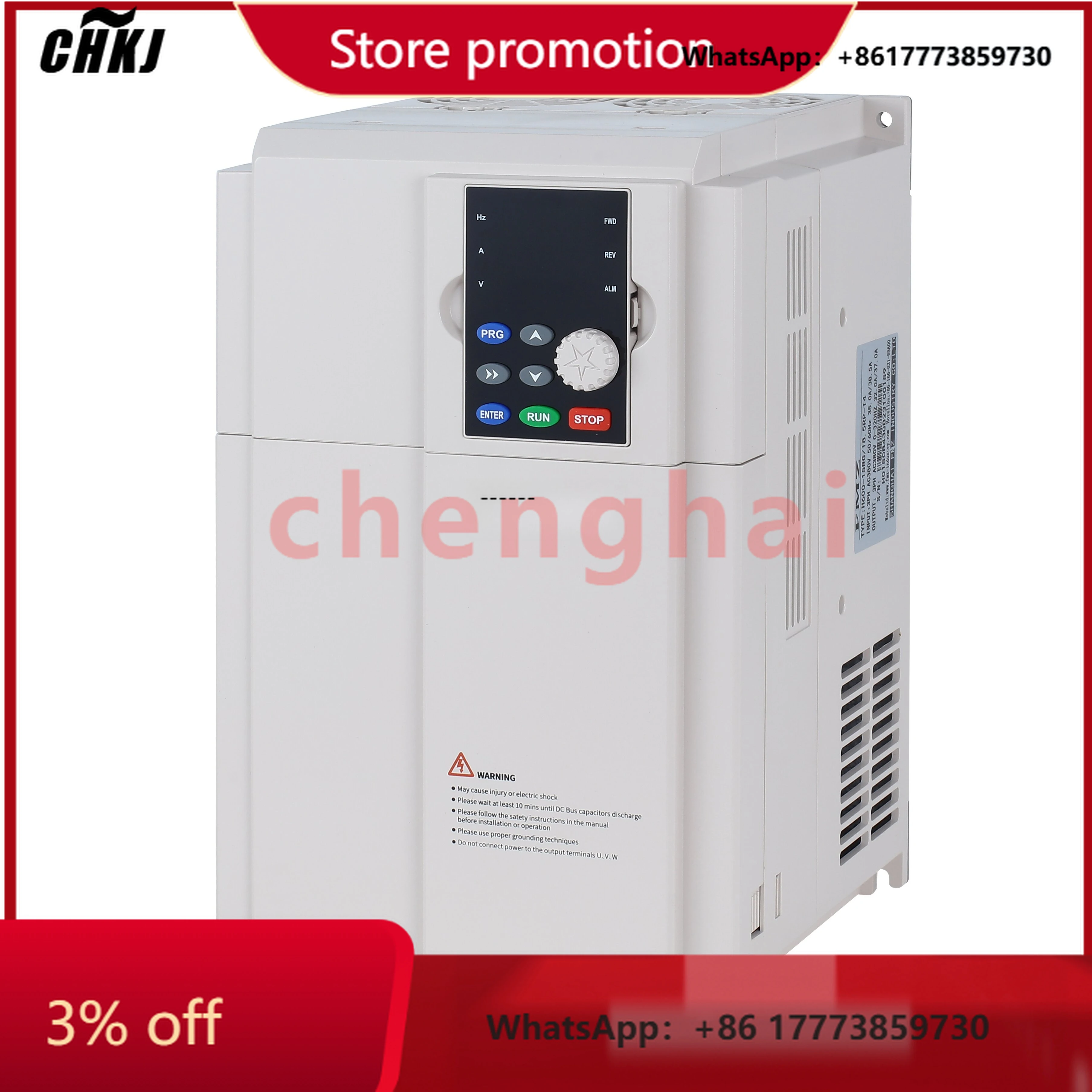 

CHKJ-2025NEWDC to AC 320V-800VDC Solar Water Pump Inverter AC Motor Variable Frequency Drive 15kw 3 Phase Solar VFD Pump Drive