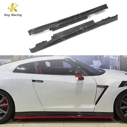 Fit For Nissan GTR R35 Side Skirts Carbon Fiber Side Skirts Side Edge Protector Accessoire Voiture