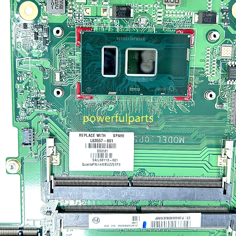 Imagem -04 - Laptop Motherboard para hp 15-dy Da0p5amb6d0 L63557601 I37020u Cpu Trabalhando Bom