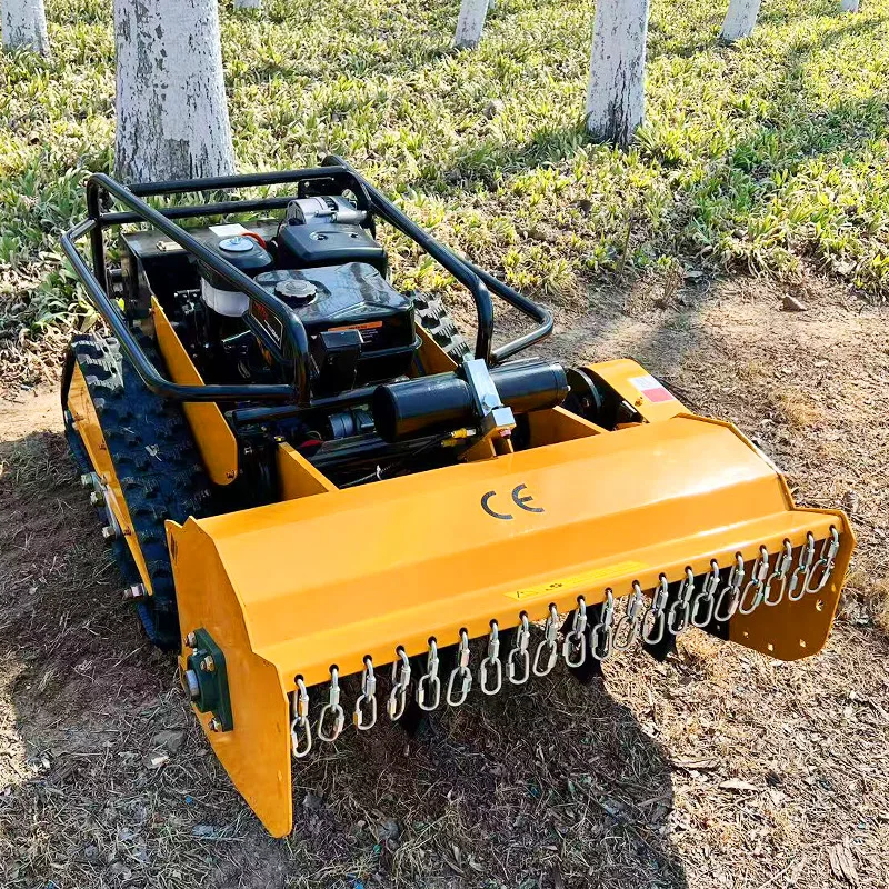 Customized Diesel Engine Small Robot Grass Cutter Cutting Width  Remote Control Crawler Lawn Mower