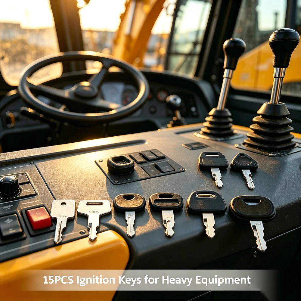 15-teiliges Zündschlüssel-Set für Baumaschinen von Yanmar, JCB, Volvo, CAT, Kubota, Takeuchi, Liebherr, John Deere, Bagger und Traktoren – Detail 5