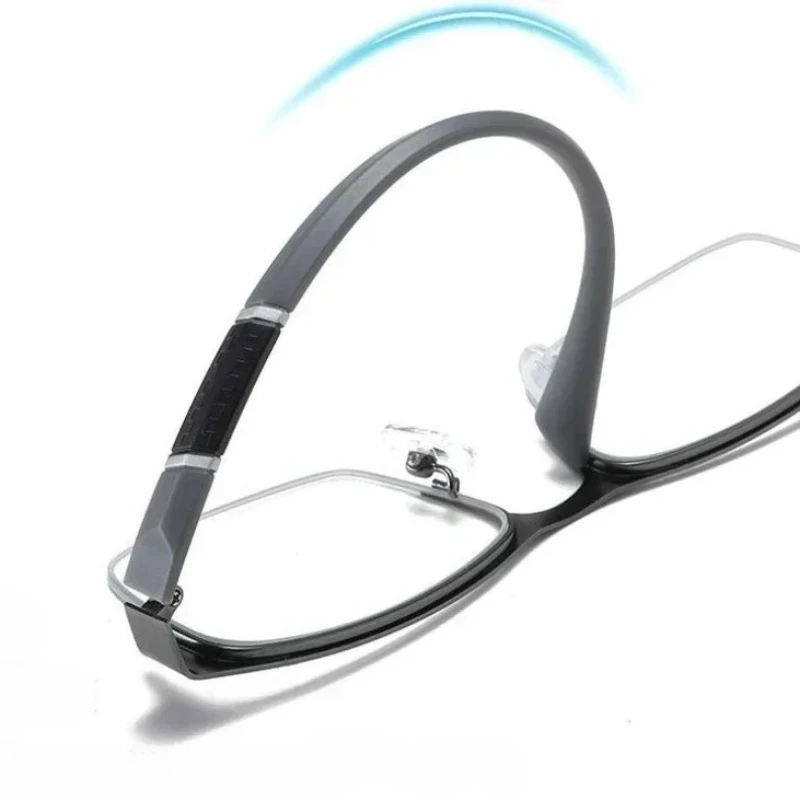 Metal Half Frame Reading Glasses TR90 Farsighted Eyeglasses Business for Men Finished Presbyopic Eyewear with Diopter +1 To +4.0