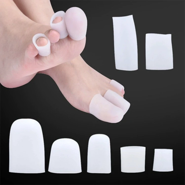 1/10Pairs Gel Toe Protectors Toe Caps Sleeve Prevent Blister Callus and Corn Relief Pain from Ingrown Toenails Pedicure