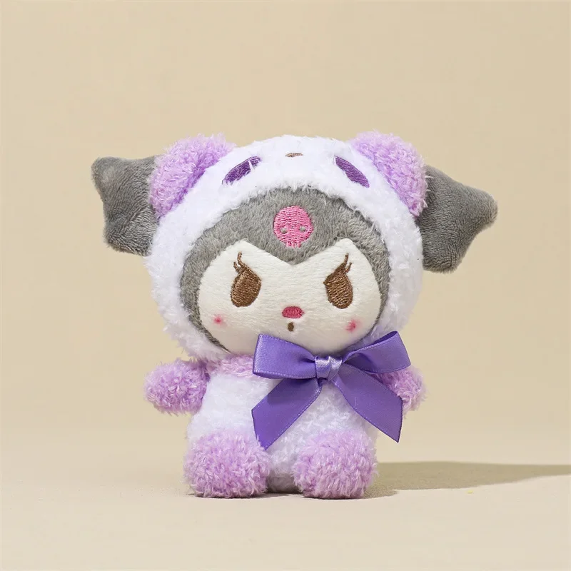 Kawaii Sanrio Keychain Plush Doll Keyring Hello Kitty Plushie Cinnamoroll KeyChains Bag Pendant Toy Gift for Girls