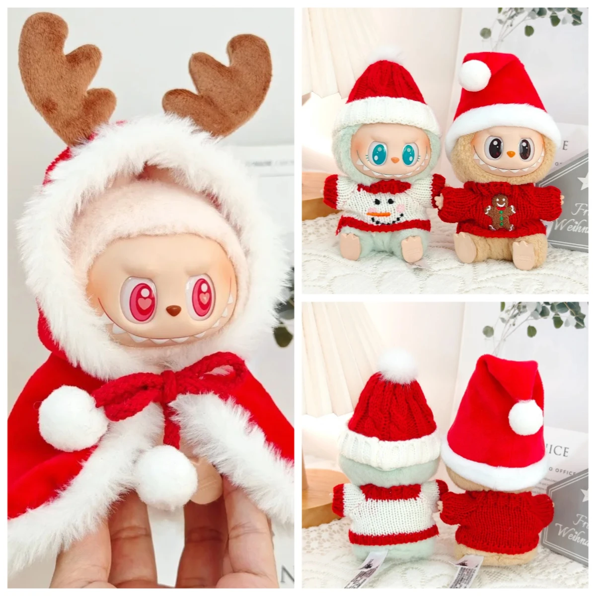 

Clothes for Labubu Cute Doll Clothes Accessories, Christmas Outfit Set DIY Mini Doll Clothes, Gift for Girls, Gift for Kids