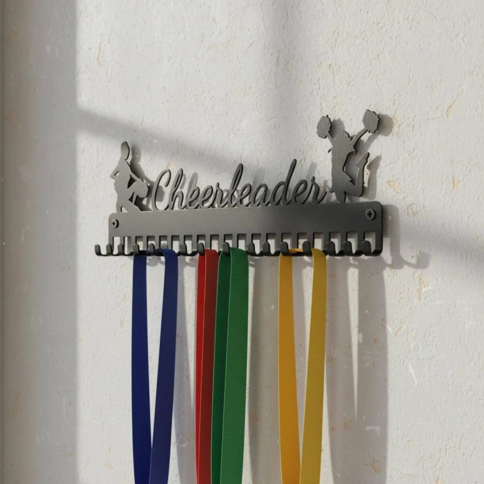 

Wall Mounted Medal Holder Decorative Wall Mounted Medal Rack Cheerleading Honor Hanger Easy to Install Cheerleader Honor Hanger