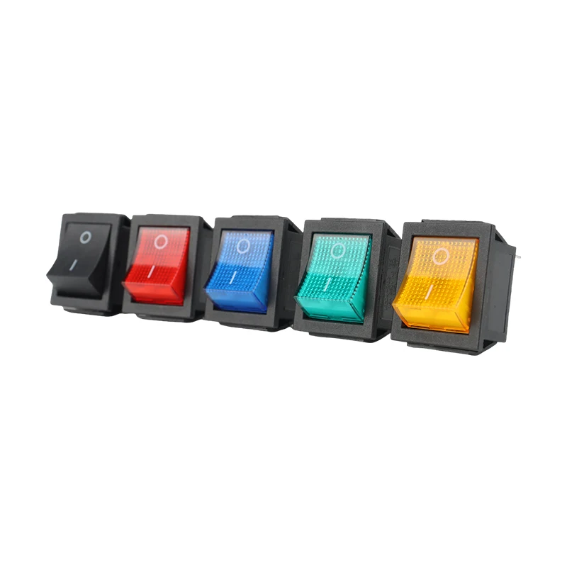 Latching Rocker Switch Power Switch I/O 4 Pins with Light 16A 250VAC 20A 125VAC KCD4