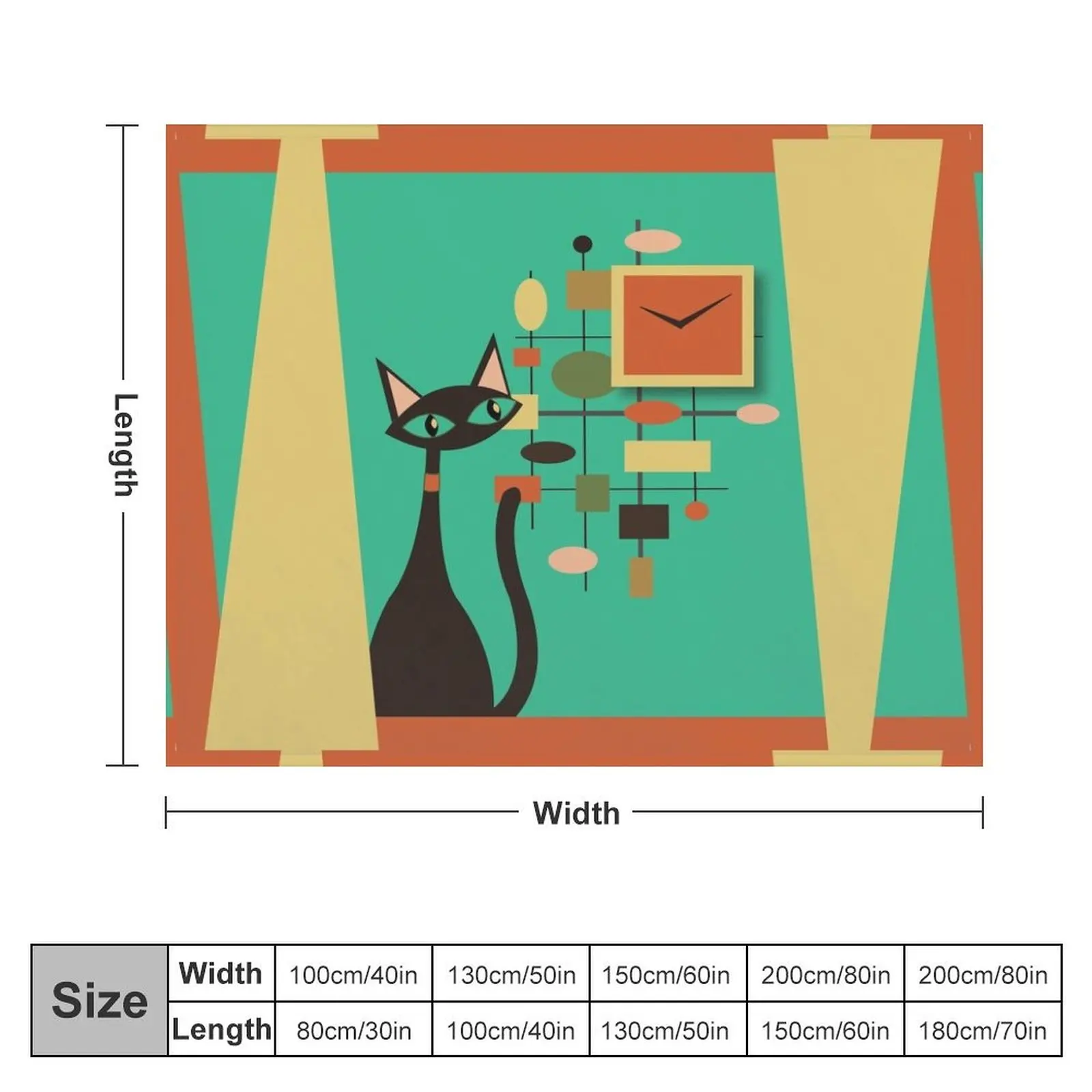 Tardy Retro Cat Throw Blanket Luxury Designer Decorative Sofas Kid'S Soft Beds Blankets