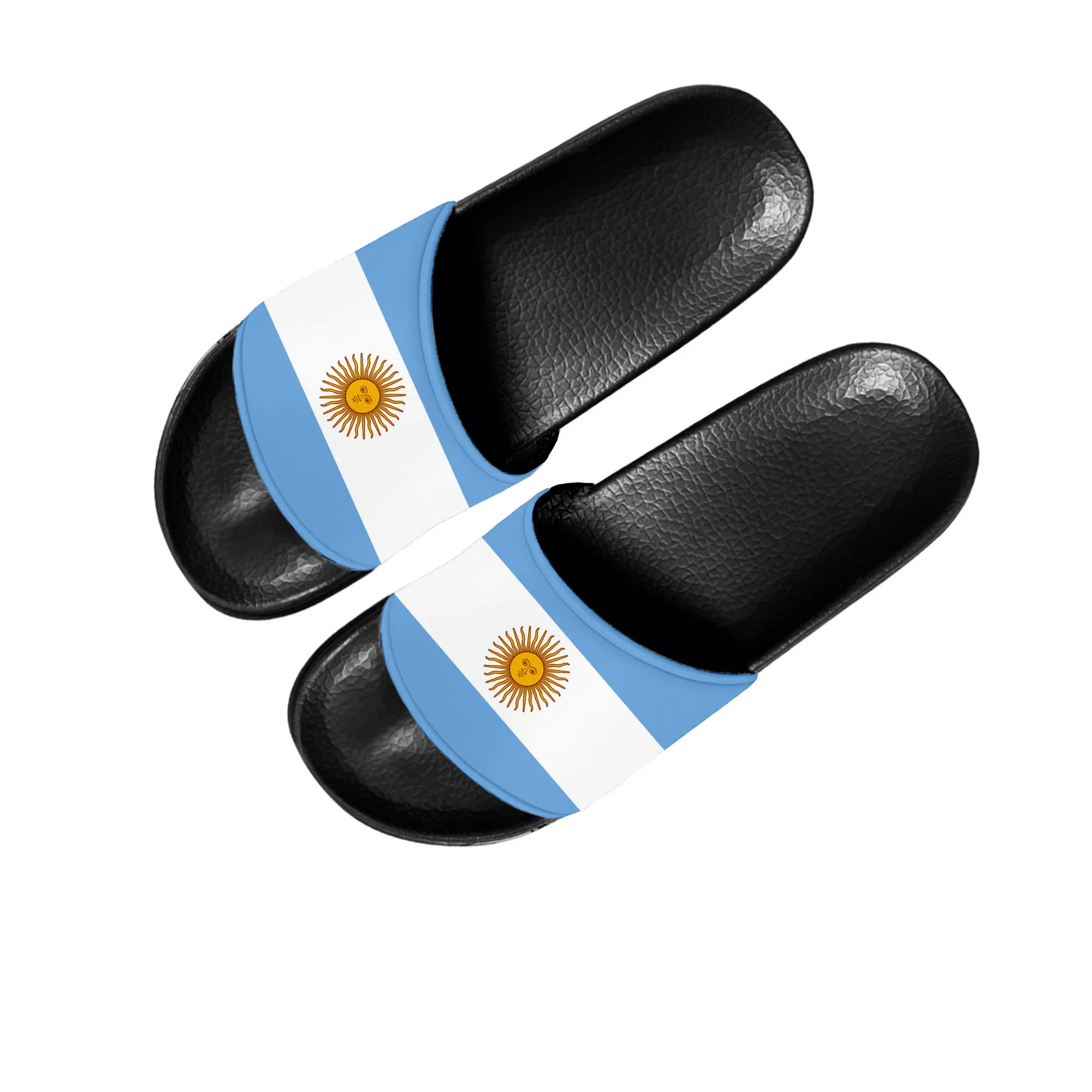 

Argentine Flag Slippers Home Water Shoes Men Women Teenagers Children Argentina Beach Pool Sandals Custom Made Summer Slipper