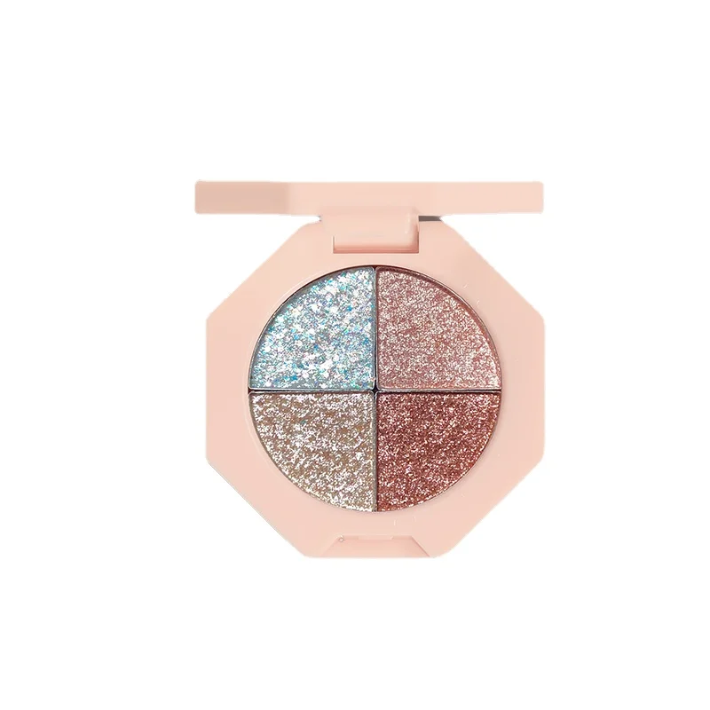 

Hxl Eye Shadow Plate Niche Brand Shimmering Powder Sequins Earth Color Milk Tea Color