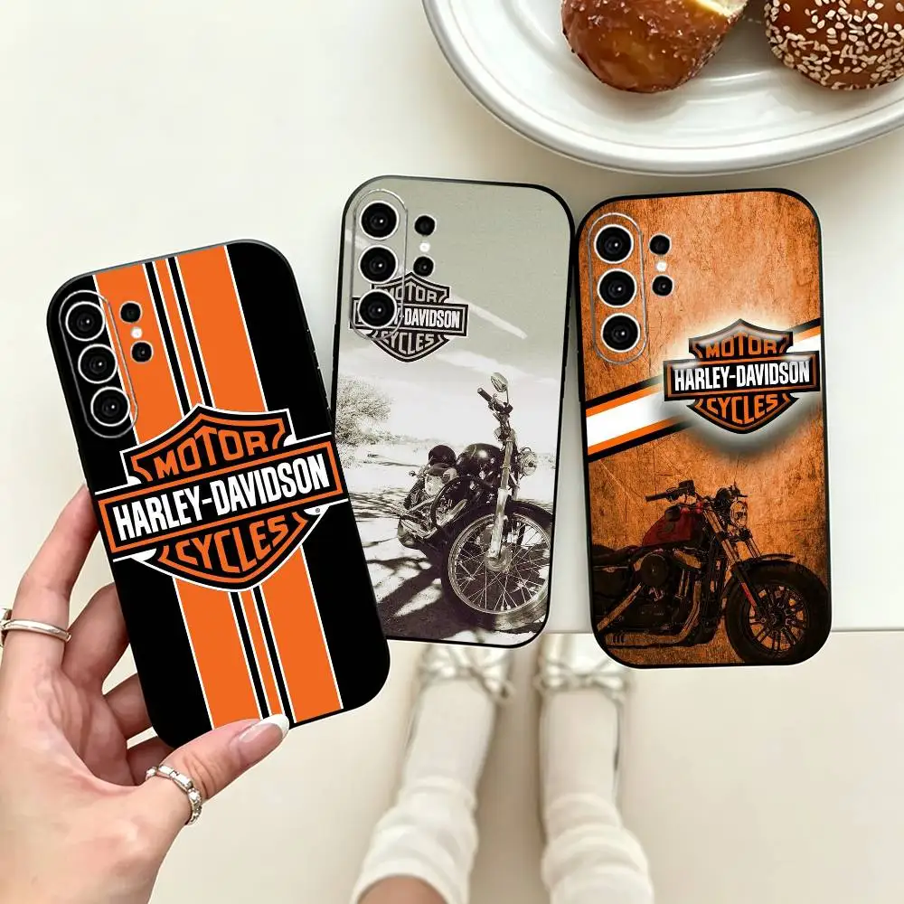 HARLEY-DAVIDSON  Phone Case For Samsung S25,S24,S21,S22,S23,S30,Ultra,S20,Plus,Fe,Soft Silicone Black Cover