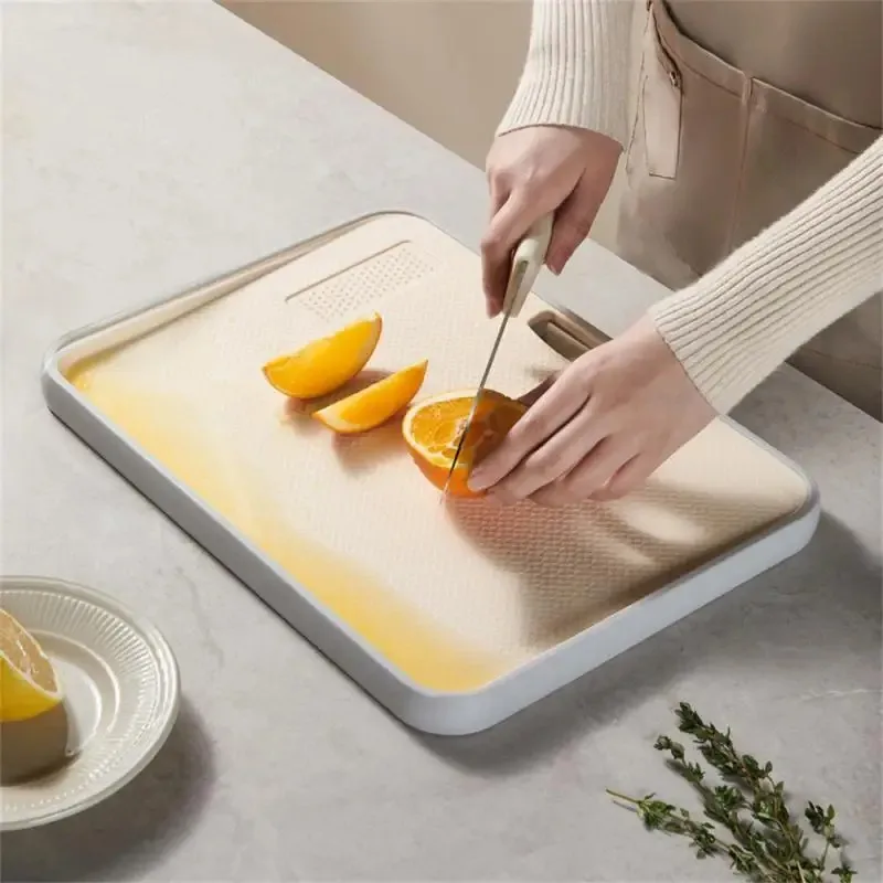 밀 빨대 양면 항균 도마, 가정 주방 곰팡이 방지, 미끄럼 방지 플라스틱 다기능 스티커 보드