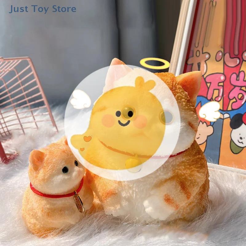 

[JT]1Pc Cute Ginger Lucky Cat Slow Rebound Toy Soft Clay Squeezing Decompression Children's Gift Ornament