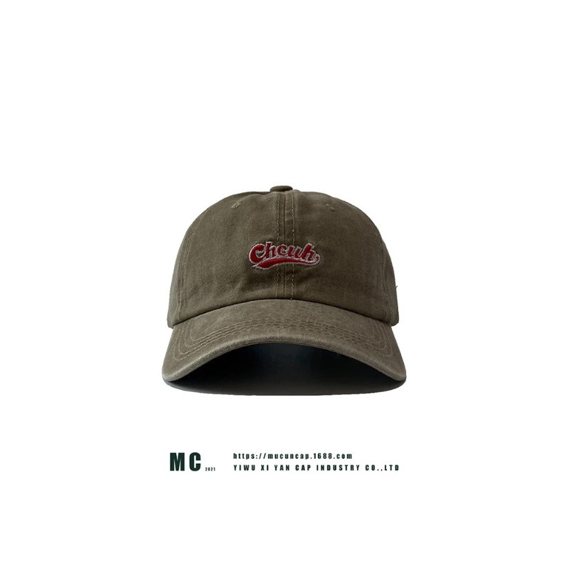 American Vintage Washed Baseball Cap for Men and Women Couples Korean Version Simple Embroidery Soft Top Shade Cap