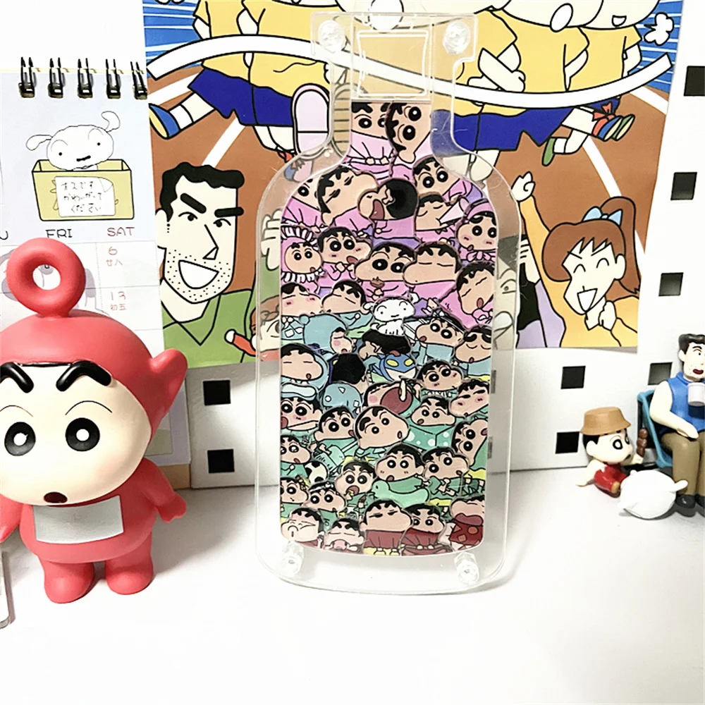 Anime Crayon Shin chan Acrylic Puzzle Kawaii Cartoon Shaped Transparent Puzzle Bottle Desktop Decoration Kids Toys Girls Gifts