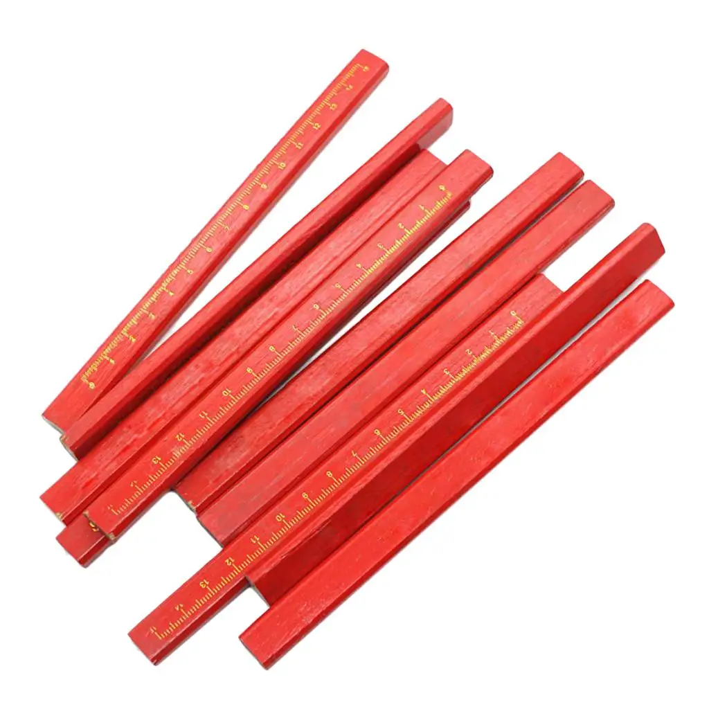 10 Pcs Flat Pencils Builders Carpenters Woodwork Woodwork Pencil Markers