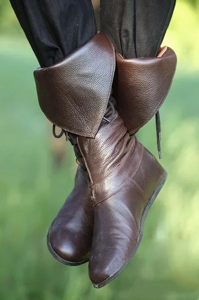 Vintage Mittelalterliche Ritter-Piratenstiefel Unisex Schnürstiefel für Renaissance Gothic Steampunk Cosplay Halloween-Party-Kostüm – Detail 6