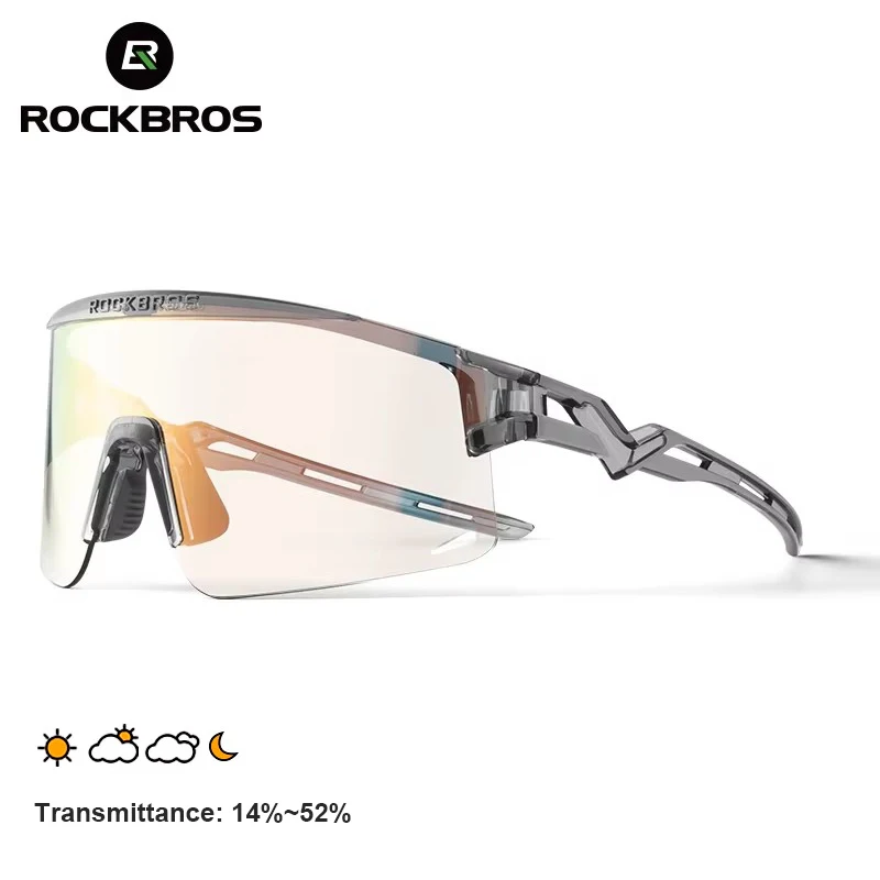 ROCKBROS Ultra-light Sunglasses Men Women Cycling Glasses Photochromic Lenses UV Protection Bicycle Windproof Cycling Goggles