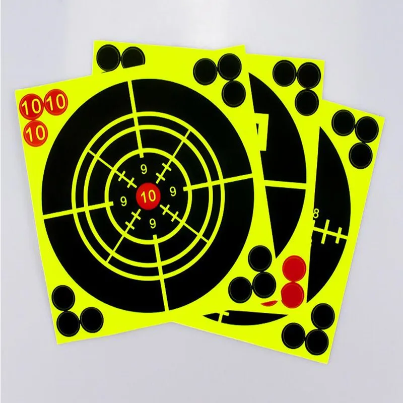 30PCS Shooting Targets 6 inch Splatter burst Shooting Targets Shooting with Sticker Cover Self-Adhesive Reactive(Colors Impact)