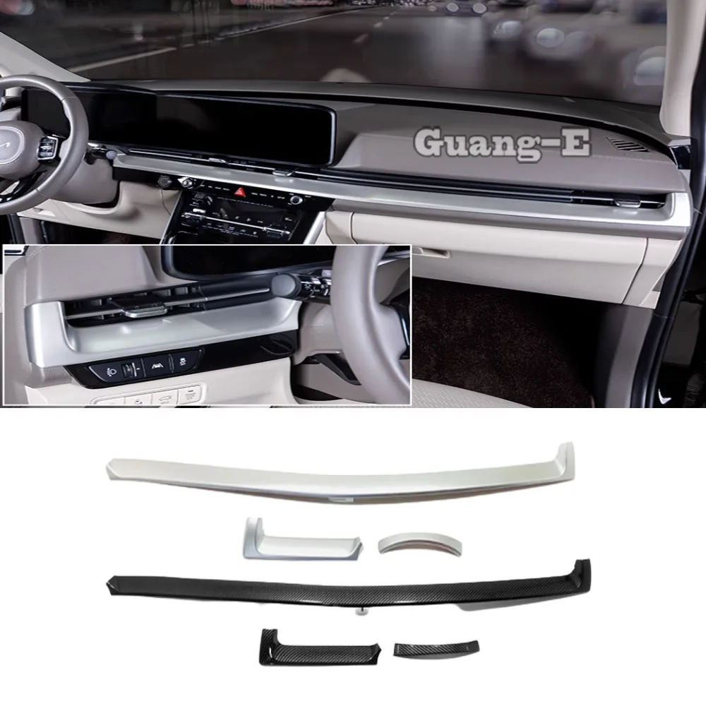 

ABS/Steel Center Console Dashboard Interior Trim For Kia Carnival Sedona KA4 2021 2022 2023 2024 Frame Cover Inner Accessories