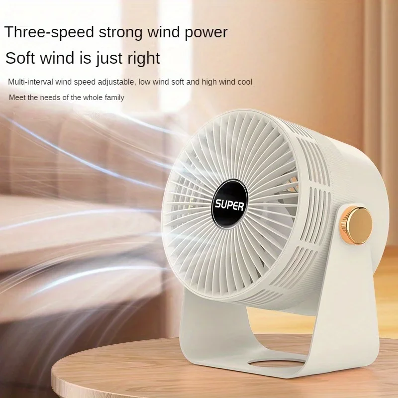 2 in 1 Electric Fan Desktop Air Conditioner Circulating Fan USB Type-C Portable Air Conditioner Wall Mounted Fans with 3 Gear