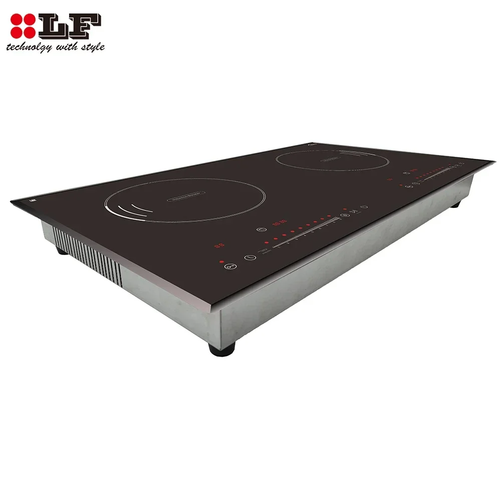 Portable Double Dual Induction Cooktop 2 Burner, Two Burner Induction Cooktop Stovetop Hot Plate Countertop Burner Cooker