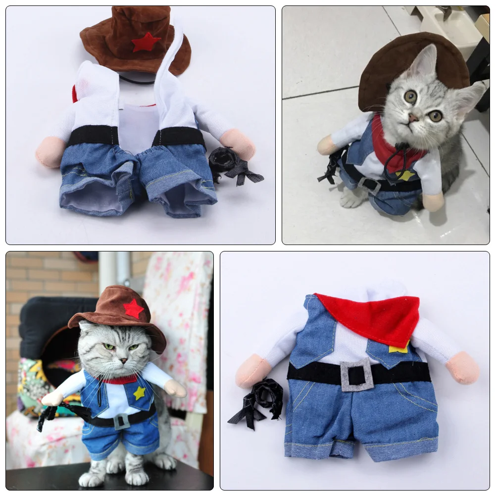 

1Set Cat Party Costume Pet Clothing Stylish Design Breathable Comfortable for Walking Jogging Outdoor Activities Photography