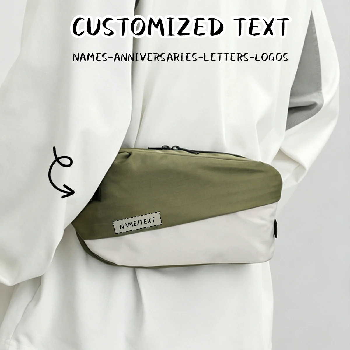 

Logo Customization 2026 New Men's Chest Bag Portable Phone Bag Crossbody Bag Women's Lightweight Mini Casual Sports Outdoor Small Backpack Personalized DIY