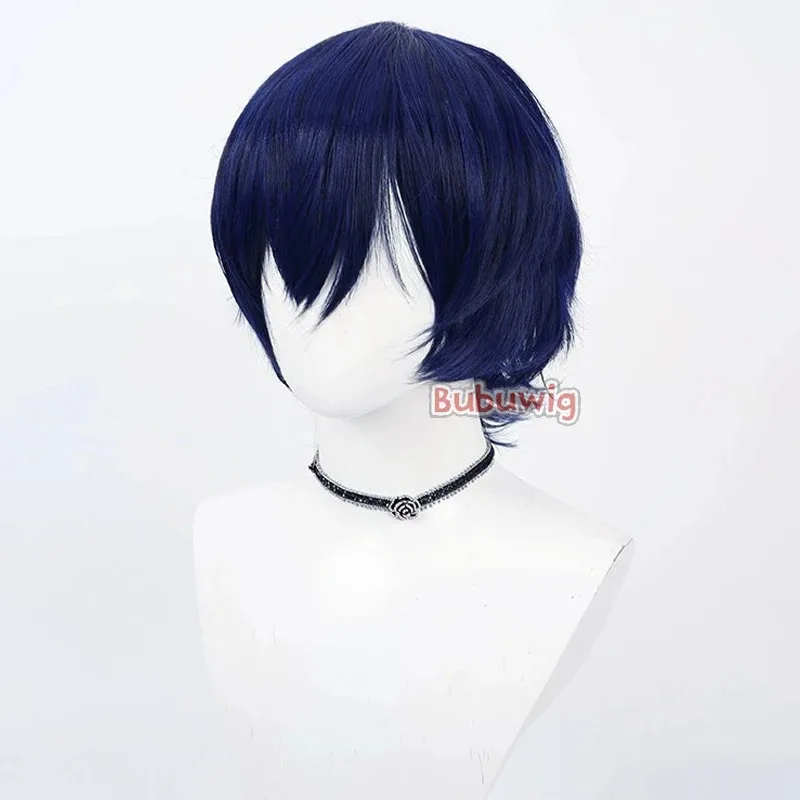 

CyBubuwig синтетические волосы Iori Motohashi косплей парики Charisma House Iori Motohashi 30 см короткие синие мужские парики термостойкие