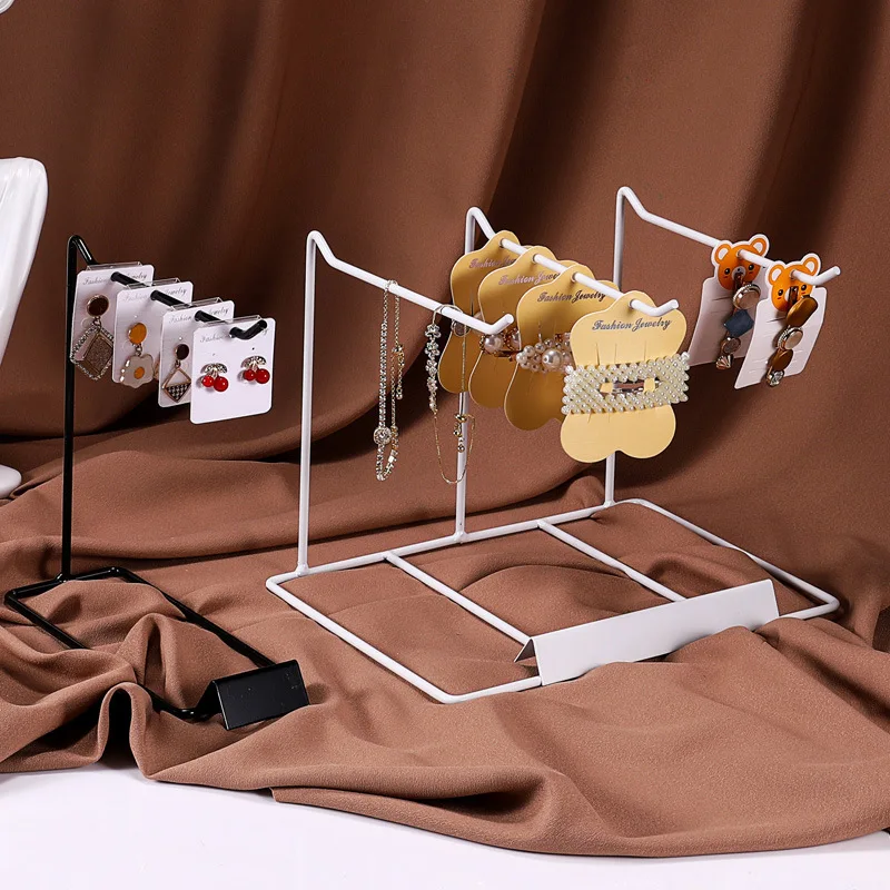 

Креативная подставка для украшений: железная витрина для серег, ожерелий, браслетов, брелоков, настольный органайзер для мелочей, держатель-вешалка для прилавка