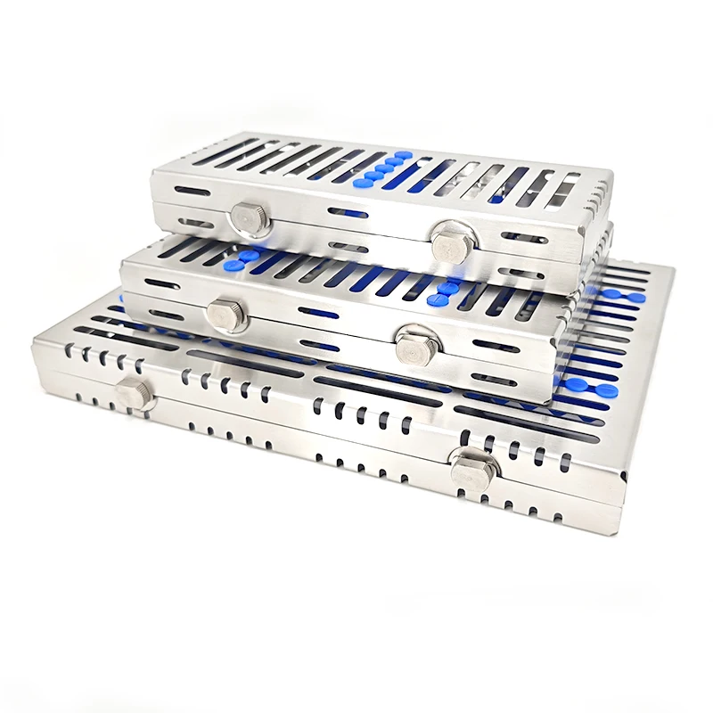 

Dental Sterilization Rack Surgical Autoclavable Sterilization Box Dental Cassette File Burs Disinfection Tray Dentist Tools