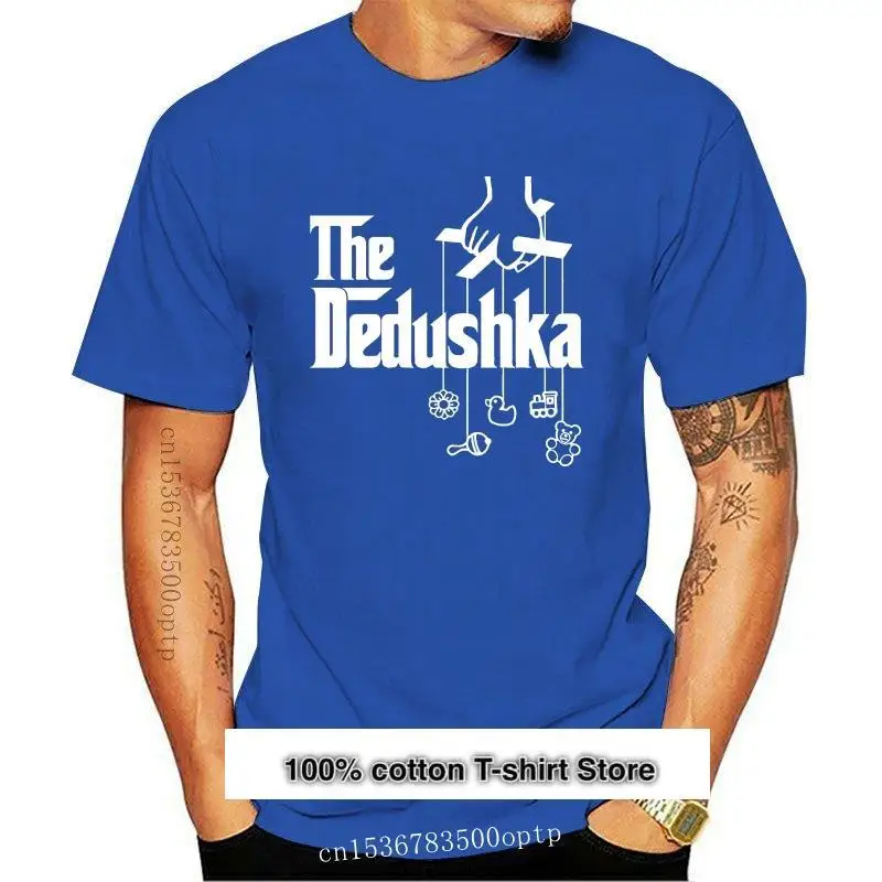 Camiseta de Dedushka rusa para hombre, camiseta de abuelo, novedad de 2024