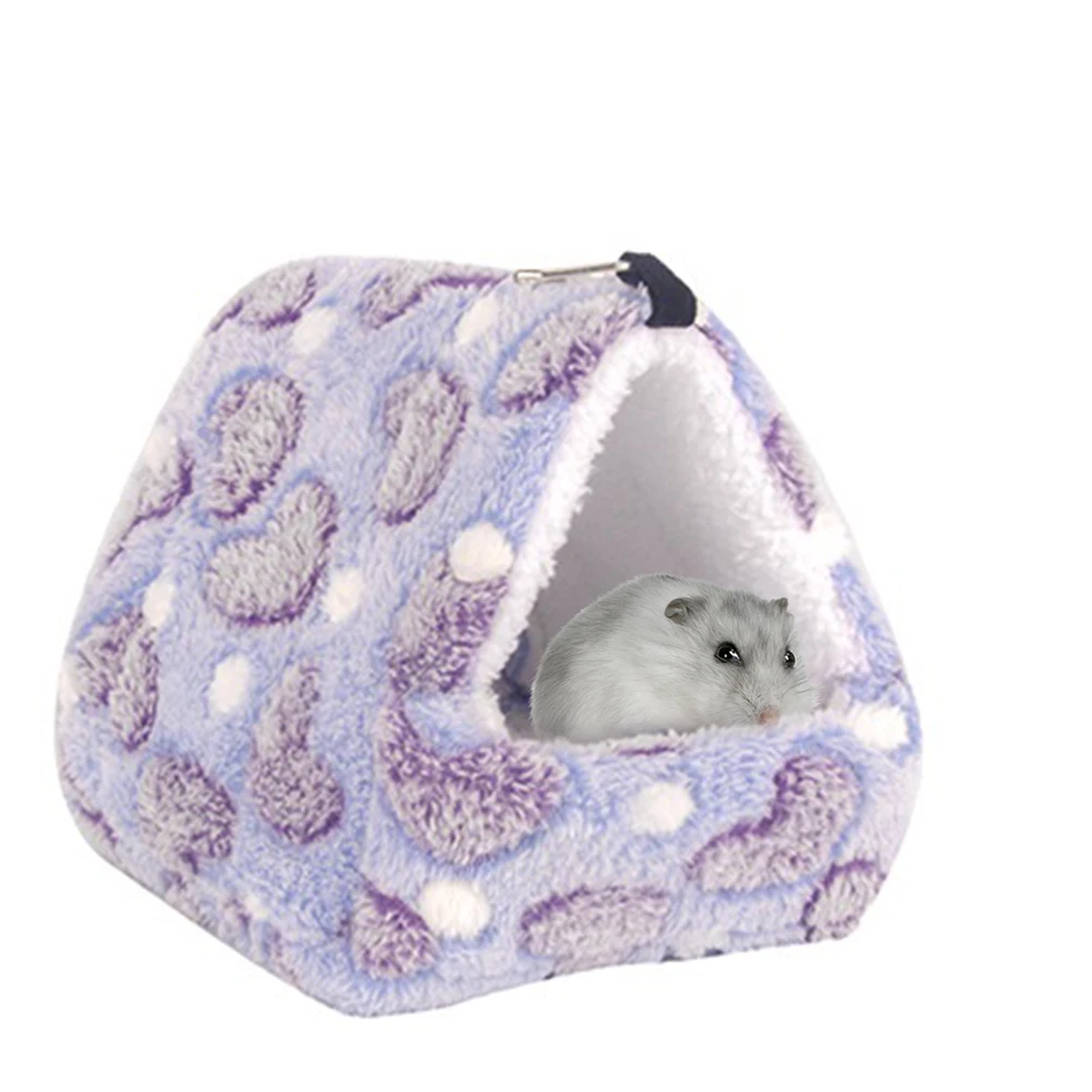 

Pet Bed House Hamster Hanging Tent Small Pets with Hanger Hammock Winter Animal Warm for Bedding