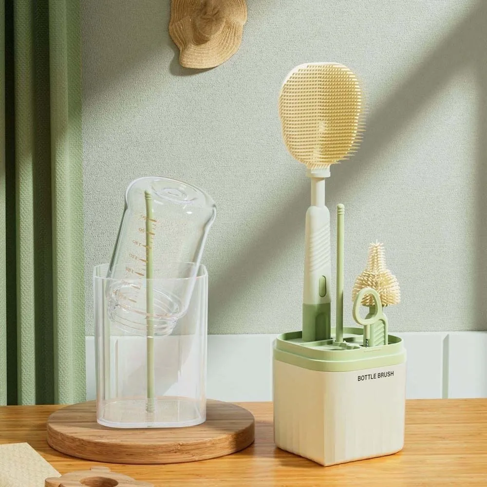 

Многофункциональный набор щеток для чистки бутылочек, анти-потерянный TPR, набор щеток для детских сосков, ПП, съемный инструмент для мытья стеклянных чашек