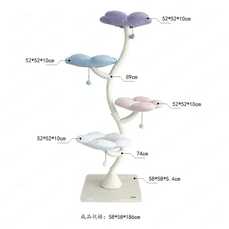 Cat Tree Flower Towercat Tree, Pink Large Cat Tree, Climbing Frame Toy Furniture, Villa Transport, Pet Supplies