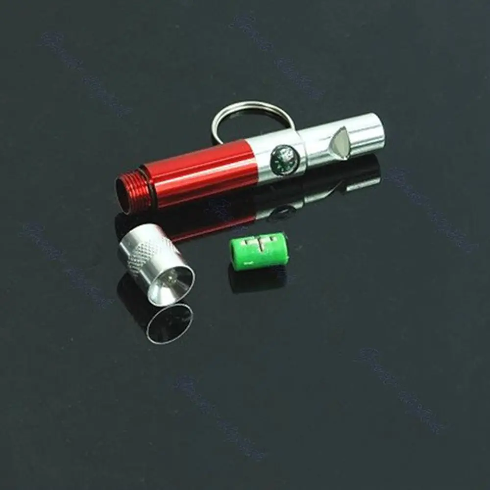 Vendita calda di alta qualità LED portachiavi luce portachiavi esterno arrampicata sopravvivenza 3-in-1 fischio torcia bussola