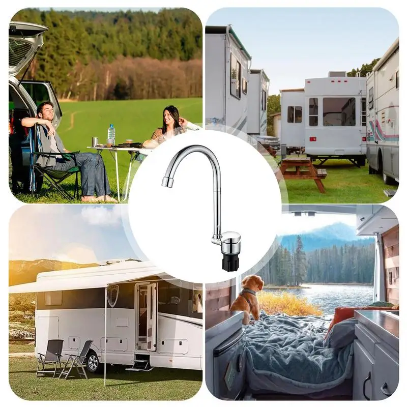 Camper Faucet Space Saving Brass Constructed Water Tap Foldable Faucet Kitchen Sink Faucets For Campervans Caravans Boathouses