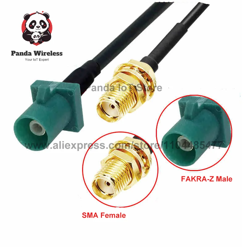 

2 шт., 10/15/20/30/50 см, настраиваемый адаптер автомобильной антенны Fakra Z Male к SMA Male для авто стерео Android GPS RG174