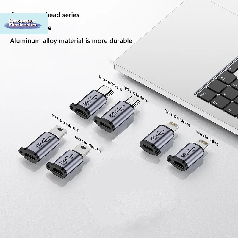 【1Pc USB-C To Micro USB Mini USB Adapter Type-C Female To Micro USB Male Converter For Phone Tablet Camera Charging Adaptor】