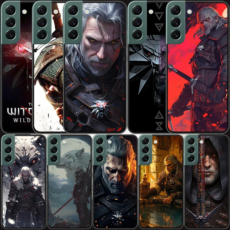 W-WitcherS Game Phone Case For Samsung S25+ Galaxy Note 20 Ultra 10 Lite 9 8 M12 M21 M30S M31 M32 M51 M52 S8 S7 J8 J6 J4 Plus Co