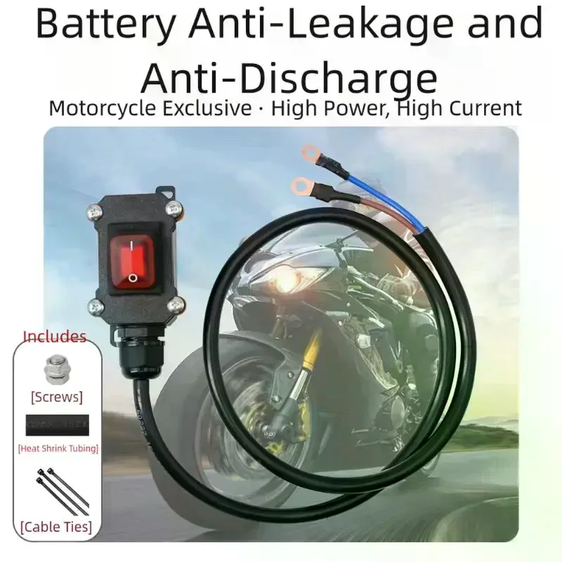 Motorcycle Power Switch Battery Disconnect Switch 12V/24V Waterproof Power Cut Off Isolator Heavy Duty Kill Switch