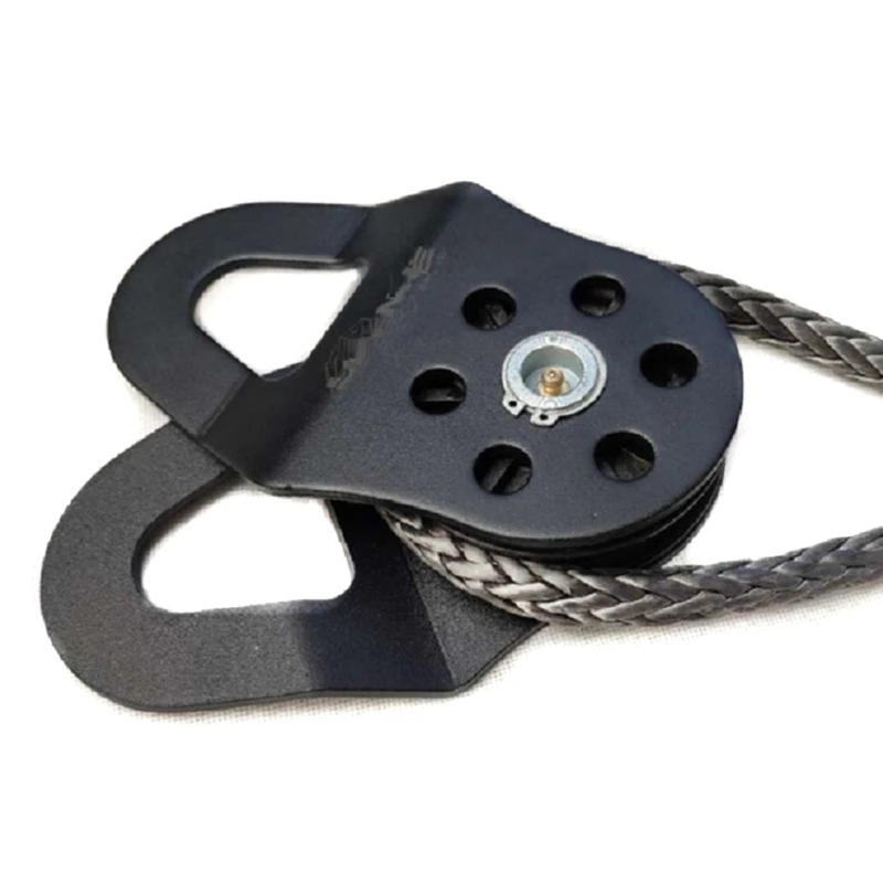 Heavy Duty 10Ton Snatch Pulleys Block for Synthetic Rope or Steel Cable 10T Breaking Force Winches Pulley Sheave Reliable