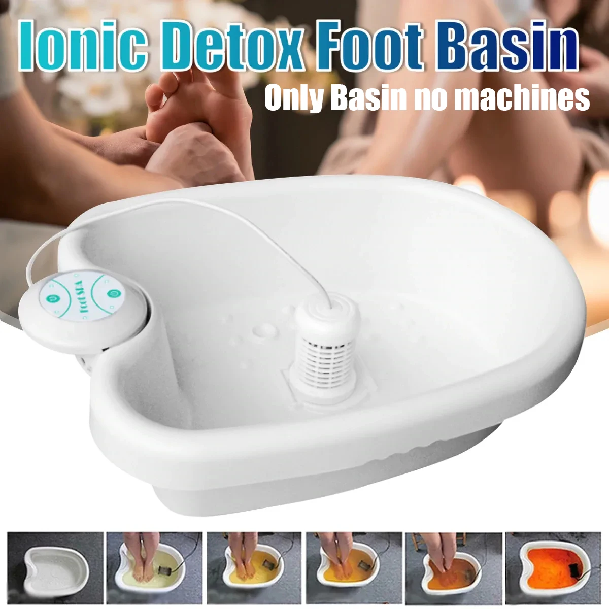 Detox Ion Foot Spa Bath Basin for FootBath Cleanse Footspa Vibrat Whirlpool Care Foot Bath Arrays Aqua Fold Basin Health Therapy